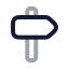 Signpostbig icon with twotone rounded style