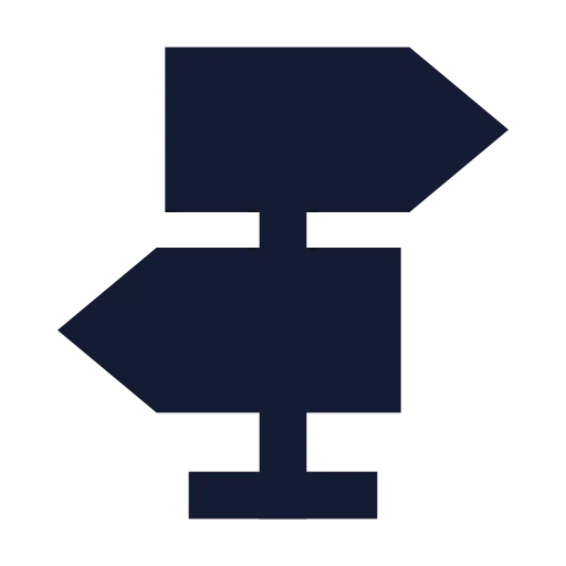 Signpost Icon in Solid Sharp style