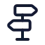 Signpost icon with stroke standard style