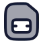 Simcard icon with duotone rounded style