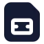 Simcard icon with solid standard style