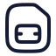 Simcard icon with stroke rounded style