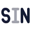 Sin icon with bulk rounded style