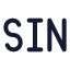 Sin icon with duotone standard style