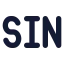 Sin icon with solid rounded style