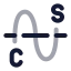 Sine icon with bulk rounded style
