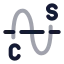 Sine icon with duotone rounded style