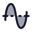 Sine icon with duotone standard style