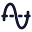Sine icon with solid rounded style