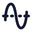 Sine icon with solid standard style