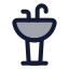 Sink icon with duotone rounded style