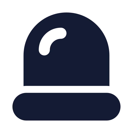 Siren Icon in Solid Rounded style