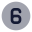 Sixcircle icon with bulk rounded style