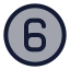 Sixcircle icon with duotone standard style