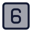 Sixsquare icon with duotone standard style