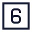 Sixsquare icon with stroke sharp style