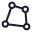 Skew icon with stroke rounded style