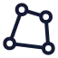 Skew icon with stroke sharp style