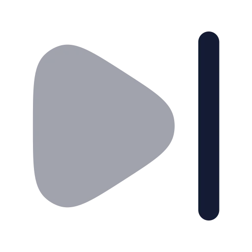 Skip Forward Icon in Bulk Rounded style