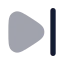 Skipforward icon with bulk rounded style