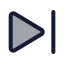 Skipforward icon with duotone standard style