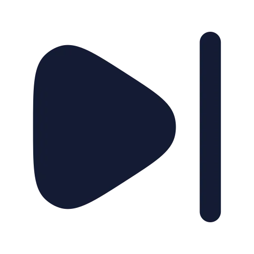 Skip Forward Icon in Solid Rounded style
