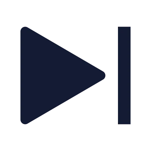Skip Forward Icon in Solid Sharp style
