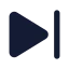 Skipforward icon with solid standard style