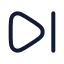 Skipforward icon with stroke rounded style