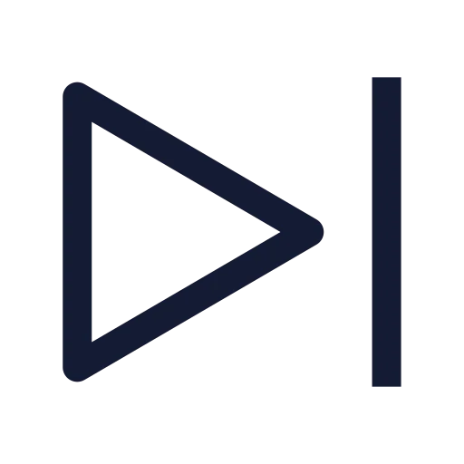 Skip Forward Icon in Stroke Sharp style
