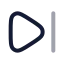 Skipforward icon with twotone rounded style