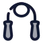 Skippingrope icon with duotone rounded style