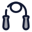 Skippingrope icon with duotone rounded style