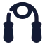 Skippingrope icon with solid rounded style