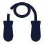 Skippingrope icon with solid sharp style