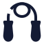 Skippingrope icon with solid sharp style