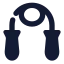 Skippingrope icon with solid standard style
