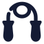 Skippingrope icon with solid standard style