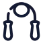 Skippingrope icon with stroke rounded style