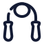 Skippingrope icon with stroke rounded style