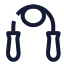 Skippingrope icon with stroke sharp style