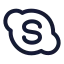 Skype icon with stroke standard style