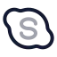Skype icon with twotone rounded style