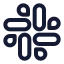 Slack icon with stroke rounded style