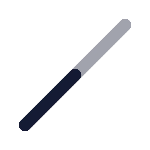 Slash Icon in Bulk Rounded style