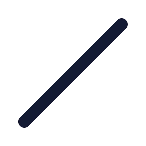 Slash Icon in Solid Rounded style