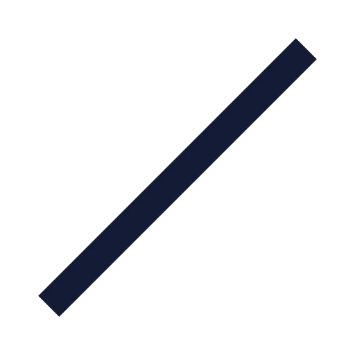 Slash Icon in Solid Sharp style