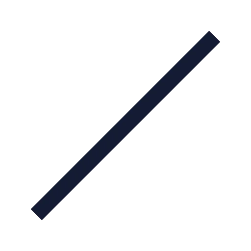 Slash Icon in Stroke Sharp style