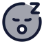 Sleeping icon with duotone rounded style