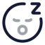 Sleeping icon with twotone rounded style